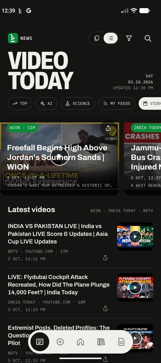 Stack News screen